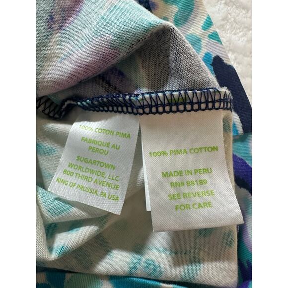 Lilly Pulitzer Hollee Dress Size medium Cutout Pineapple Print Blue Purple - Picture 4 of 7